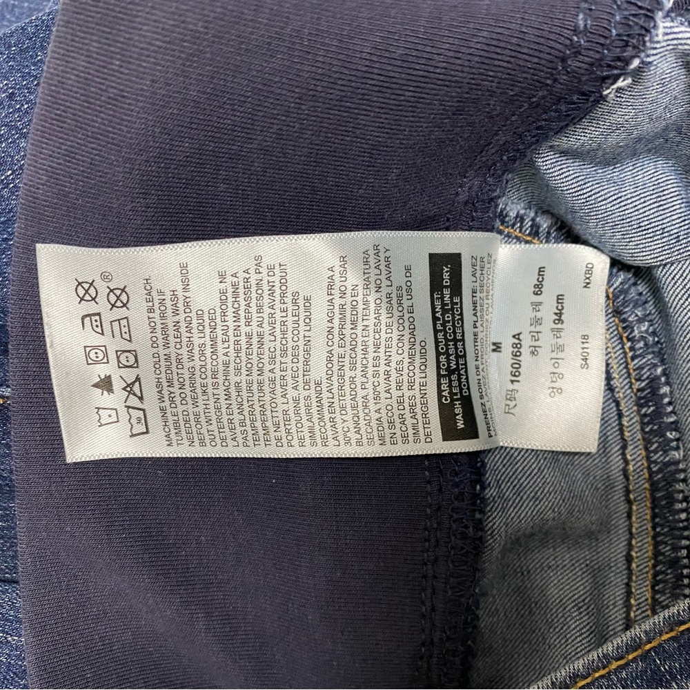 Levi's Strauss Gold Baby Bump Skinny Jeans with Stretch Sz M Maternity Jeans - Picture 11 of 14